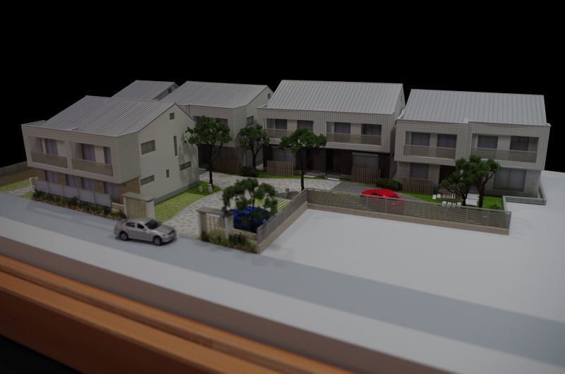 敷地模型　集合住宅模型　リアル