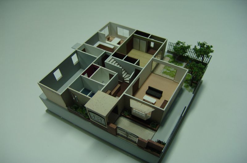 インテリア模型　平面模型　住宅模型　立体　