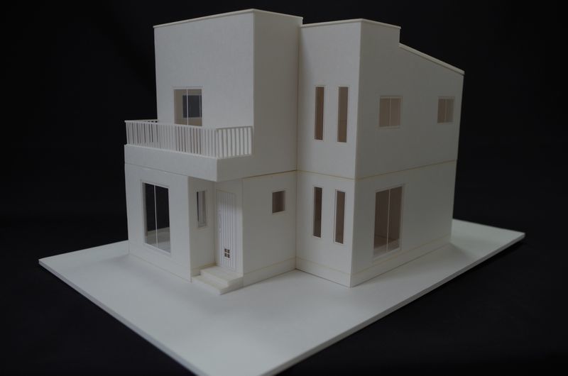 住宅模型　住宅白模型　スタディ模型